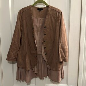 3/4 sleeve open jacket